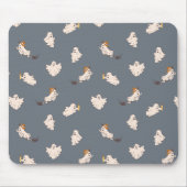 よくはしゃぐ幽霊ハロウィーンパターン マウスパッド (正面)