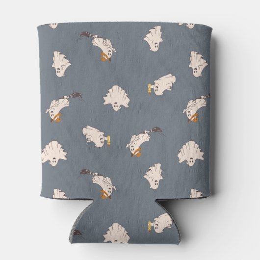 よくはしゃぐ幽霊ハロウィーンパターン 缶クーラー (裏面)