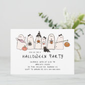 よくはしゃぐ幽霊ハローウィンパーティ 招待状 (スタンド正面)