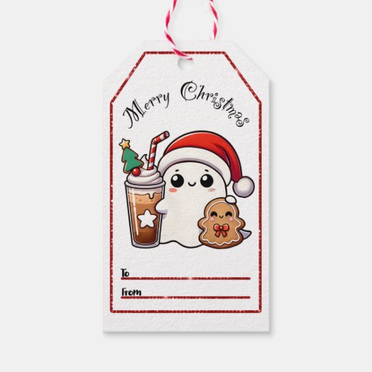 よくはしゃぐ幽霊ラベル ギフトタグ (裏面)