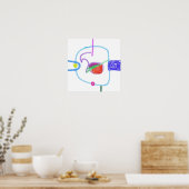 よくはしゃぐ抽象デザイン ポスター (キッチン)