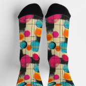 よくはしゃぐ抽象芸術ソックスカラフル円形 ソックス (上部)