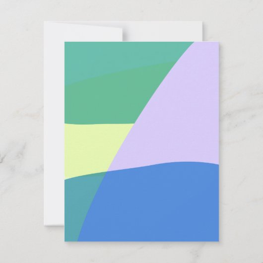 よくはしゃぐ抽象芸術パステル色ブロックパーソナライズされた ノートカード (裏面)