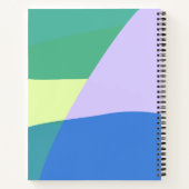 よくはしゃぐ抽象芸術パステル色ブロックパーソナライズされた ノートブック (裏面)