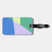 よくはしゃぐ抽象芸術パステル色ブロックパーソナライズされた ラゲッジタグ (裏面横)