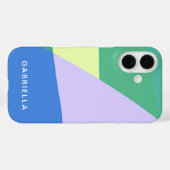 よくはしゃぐ抽象芸術パステル色ブロックパーソナライズされた Case-Mate iPhoneケース (裏面 (横))