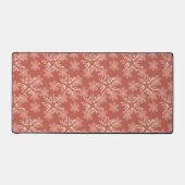 よくはしゃぐ抽象芸術ピンクと黄色の花模様 デスクマット (正面)