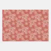 よくはしゃぐ抽象芸術ピンクと黄色の花模様 ラッピングペーパーシート (正面)