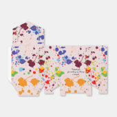 よくはしゃぐ抽象芸術レッド(ばちゃばちゃ)跳ねる絵画誕生日Fa フェイバーボックス (折り畳みなし)