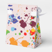 よくはしゃぐ抽象芸術レッド(ばちゃばちゃ)跳ねる絵画誕生日Fa フェイバーボックス (裏面サイド)