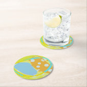 よくはしゃぐ抽象芸術色数々の紙コースター ラウンドペーパーコースター (インサイチュ)