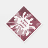 よくはしゃぐ抽象芸術赤(ばちゃばちゃ)跳ねる絵画誕生日 スタンダードランチョンナプキン (角)