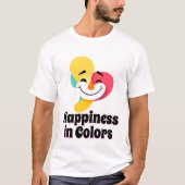 よくはしゃぐ抽象芸術顔 Tシャツ (正面)