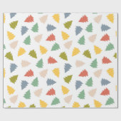 よくはしゃぐ数々の木模様 ラッピングペーパー (フラット)