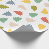 よくはしゃぐ数々の木模様 ラッピングペーパー (角)