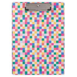 よくはしゃぐ数々の色ブロックのパターン クリップボード