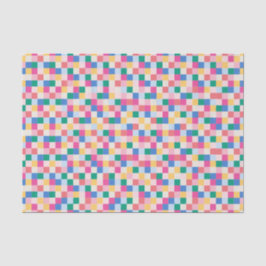 よくはしゃぐ数々の色ブロックのパターン 薄葉紙