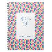 よくはしゃぐ数々の色ブロック枠 ノートブック (正面)