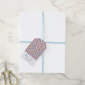 よくはしゃぐ数々の色ブロック ギフトタグ (より糸付き)