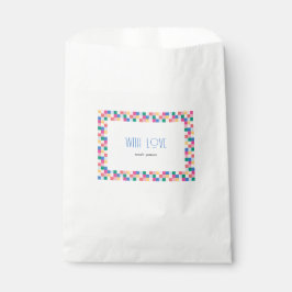 よくはしゃぐ数々の色ブロック フェイバーバッグ