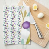 よくはしゃぐ果実とつる植物 キッチンタオル (四つ折り)