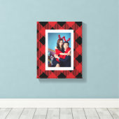 よくはしゃぐ水牛の格子状写真 キャンバスプリント (インサイチュ (ウッドフロア))