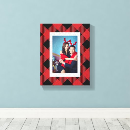 よくはしゃぐ水牛の格子状写真 キャンバスプリント (インサイチュ (ウッドフロア))