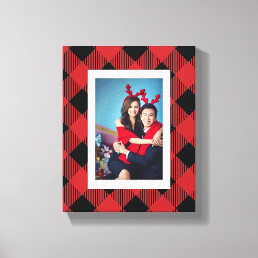 よくはしゃぐ水牛の格子状写真 キャンバスプリント (正面)