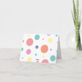 よくはしゃぐ水玉模様サンキューカード サンキューカード (裏面)