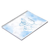 よくはしゃぐ海手帳にクジラ ノートブック (左側)