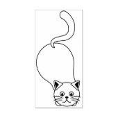 よくはしゃぐ猫のスタンプ ラバースタンプ (インプリント)