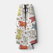 よくはしゃぐ猫パターンボトルクール ボトルクーラー (裏面)