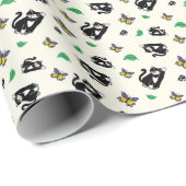 よくはしゃぐ猫 ラッピングペーパー (ロールコーナー)