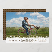 よくはしゃぐ素朴葉縁ど写真日付の保存 セーブザデート (正面/裏面)