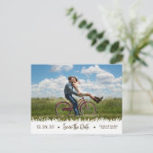 よくはしゃぐ素朴葉縁ど写真日付の保存 案内ポストカード (スタンド正面)