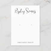 よくはしゃぐ署名スクリプト書道のイヤリング 名刺 (正面)