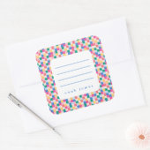 よくはしゃぐ色数々のブロック枠ステッカー スクエアシール (封筒)