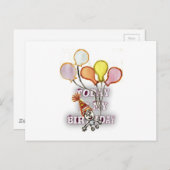 よくはしゃぐ誕生日あいさつ文：ハッピーバースデーBro. ポストカード (正面/裏面)