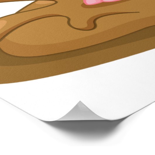 よくはしゃぐ豚の泥おもしろい農動物 ポスター (角)