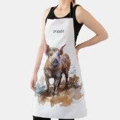 よくはしゃぐ豚カスタム エプロン (インサイチュ)