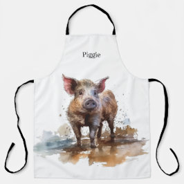 よくはしゃぐ豚カスタム エプロン