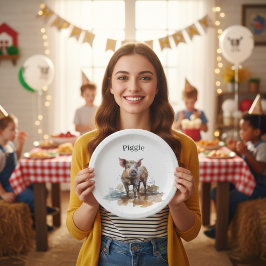 よくはしゃぐ豚カスタム ペーパープレート