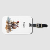 よくはしゃぐ豚カスタム ラゲッジタグ (正面横)