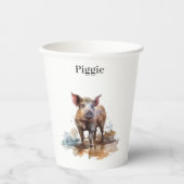 よくはしゃぐ豚カスタム 紙コップ (正面)