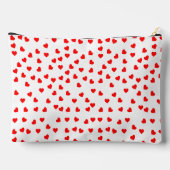 よくはしゃぐ赤いハート白 アクセサリーポーチ (裏面)