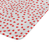 よくはしゃぐ赤いハート カッティングボード (角)