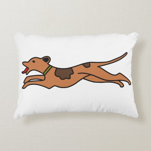 よくはしゃぐ走Dog Accent Pill - Pure Cotton アクセントクッション (正面)