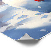 よくはしゃぐ雪だるまウォールアートポスター ポスター (角)