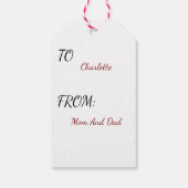 よくはしゃぐ雪だるまプレゼントラベル ギフトタグ (裏面)