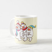 よくはしゃぐ雪だるま コーヒーマグカップ (正面左)